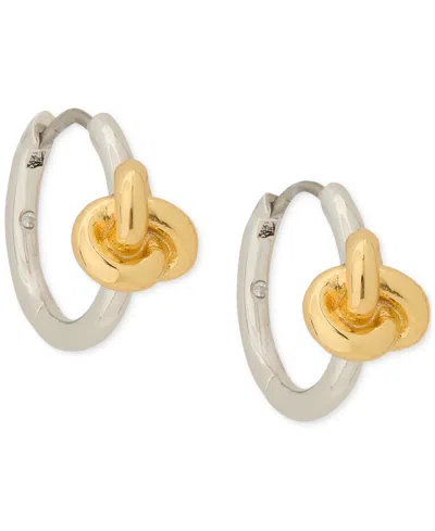 Kate Spade Small Knotted Huggie Hoop Earrings, 0.62" In Silver Gol