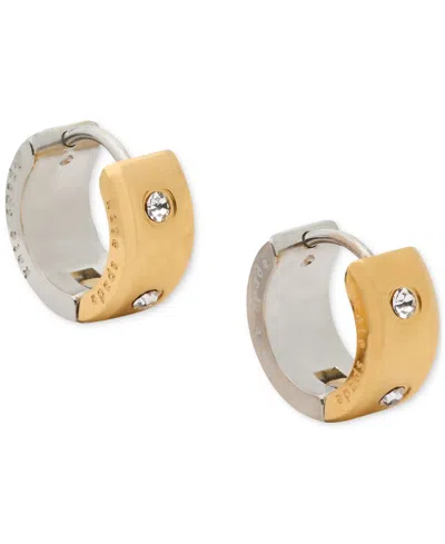 KATE SPADE SMALL PAVE CHUNKY HUGGIE HOOP EARRINGS, 0.5"