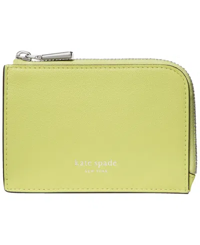 Kate Spade Smooth Mini Zip Card Case In Bosc Pear