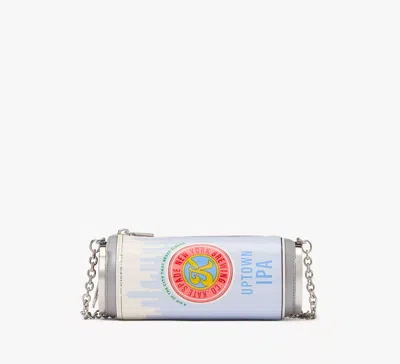 Kate Spade Snack Time Metallic Pochette In Silver