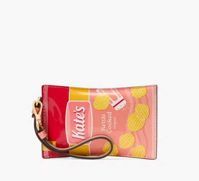 Kate Spade Snack Time Patent Card Case Wristlet In Multi