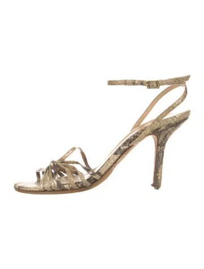 Pre-owned Kate Spade Snakeskin Animal Print Sandals