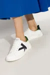 Kate Spade Signature Leather Colorblock Low-top Sneakers In White