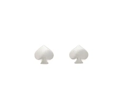 Kate Spade So Spade Studs Silver In Metallic