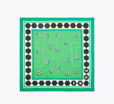Kate Spade New York Soccer Silk Square Scarf In Fern Moss