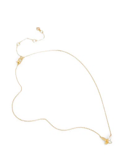 Kate Spade Social Butterfly Heart-charm Necklace In Gold