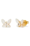 Kate Spade New York Social Butterfly Mini Stud Earrings In White Multi