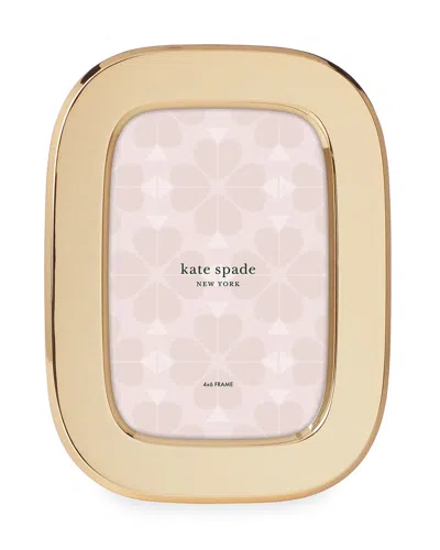 Kate Spade South Street 4" X 6" Gold Oval Picture Frame In Gold