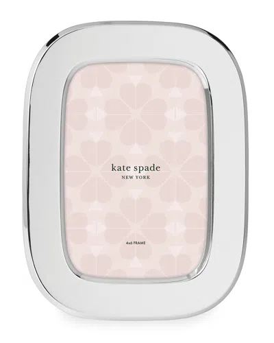 KATE SPADE SOUTH STREET 4" X 6" SILVER OVAL PICTURE FRAME