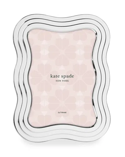 Kate Spade South Street 5" X 7" Silver Wavy Picture Frame In Slvr Plate