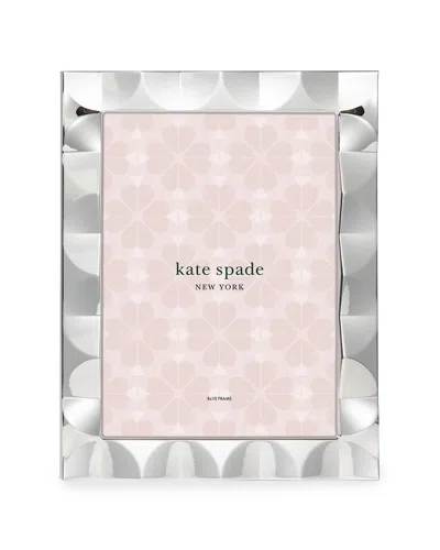 KATE SPADE SOUTH STREET 8" X 10" SILVER SCALLOP PICTURE FRAME