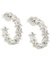 Kate Spade Space Cadet Cubic Zirconia Star C-hoop Huggies Earrings In Silver