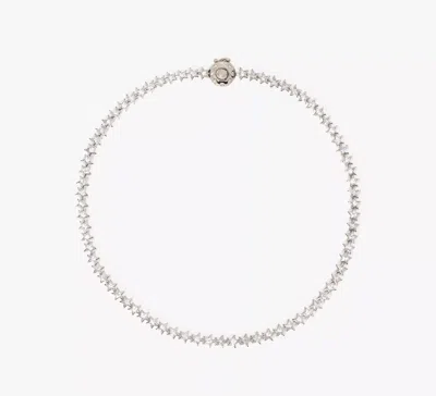 Kate Spade Space Cadet Star Tennis Necklace In Clear/silver