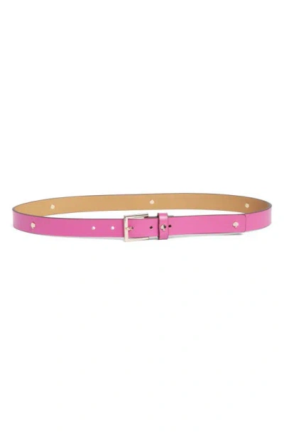Kate Spade Spade Belt In Rhododendron Grove / Pale Gold