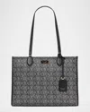 Kate Spade New York Large Spade Floral Coated Canvas Tote In Black Multi