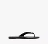 Kate Spade New York Spade Flower Patent Leather Flip Flop In Black