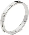 Kate Spade Spade Flower Hinge Bangle Bracelet In Silver