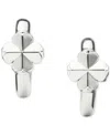 Kate Spade New York Spade Flower Huggie Hoop Earrings In Silver