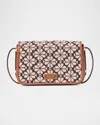 Kate Spade Spade Flower Jacquard Crossbody Bag In Burgundy Multi
