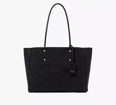 Kate Spade Spade Flower Jacquard Large Everything Tote In Black