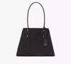Kate Spade Spade Flower Jacquard Large Everything Tote In Black
