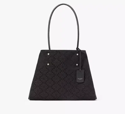 Kate Spade Spade Flower Jacquard Large Everything Tote In Black