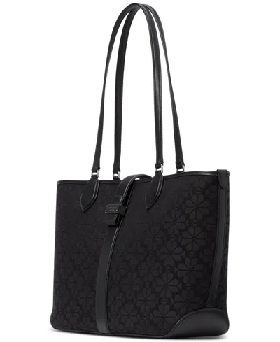 KATE SPADE SPADE FLOWER JACQUARD MEDIUM OPEN TOTE