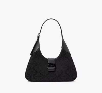 Kate Spade Spade Flower Jacquard Nouveau Small Shoulder Bag In Black