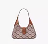 Kate Spade Spade Flower Jacquard Nouveau Small Shoulder Bag In Burgundy