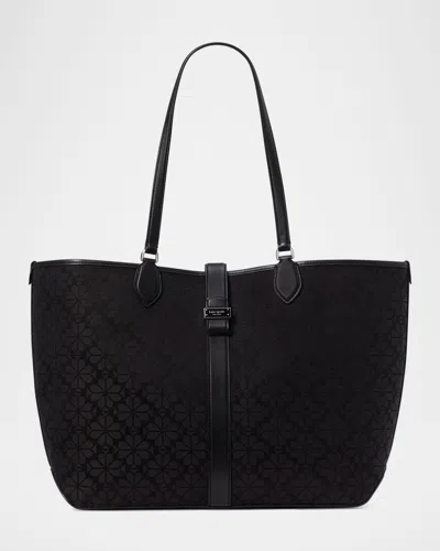 Kate Spade Spade Flower Jacquard Tote Bag In Black Multi