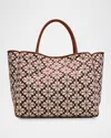 Kate Spade New York Spade Flower Jacquard Tote In Burgundy Multi