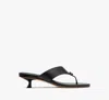 Kate Spade Spade Flower Kitten Heel Sandals In Black