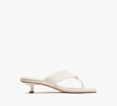 Kate Spade Spade Flower Kitten Heel Sandals In Cream