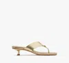 Kate Spade Spade Flower Kitten Heel Sandals In Pale Gold