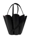 Kate Spade Spade Flower Scalloped Bucket Bag In Black