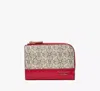 Kate Spade Spade Flower Small Compact Wallet In Cherry Rouge