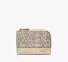 Kate Spade Spade Flower Small Compact Wallet In Neutral