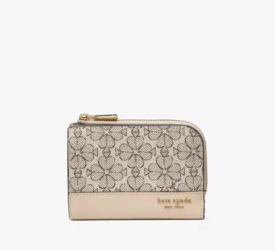Kate Spade Spade Flower Small Compact Wallet In Neutral