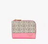 Kate Spade Spade Flower Small Compact Wallet In Ruby Citrus