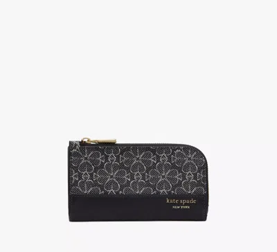 Kate Spade Women's Spade Flower Slim Bifold Wallet In Black