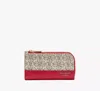 Kate Spade Spade Flower Small Slim Bifold Wallet In Cherry Rouge