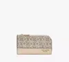 Kate Spade Spade Flower Small Slim Bifold Wallet In Neutral