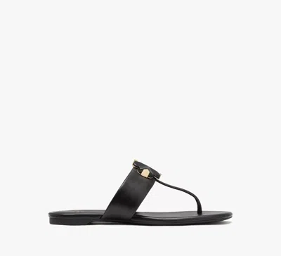 Kate Spade Flower Thong Sandals In Black