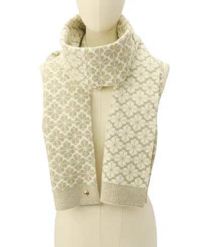 Kate Spade Spade Flower Tonal Scarf In Neutral
