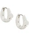 Kate Spade Spade Oval Huggie Hoop Earrings In Silver