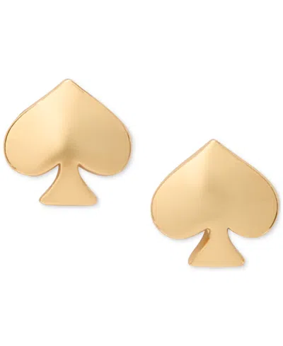 Kate Spade Spade Stud Earrings In Gold.