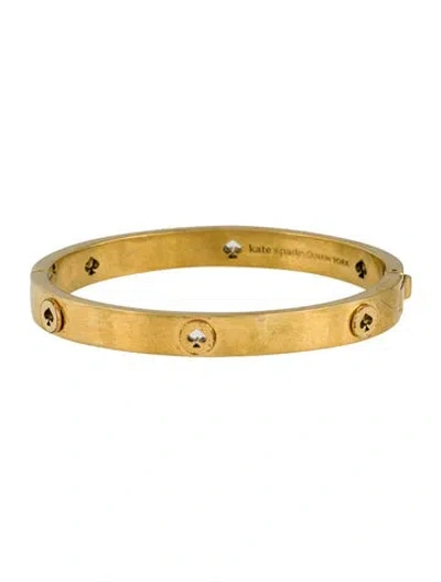 Pre-owned Kate Spade Spot The Spade Studded Hinged Bangle, 7" In Multi