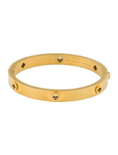 Pre-owned Kate Spade Spot The Spade Studded Hinged Bangle, 7" In Multi