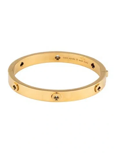 Pre-owned Kate Spade Spot The Spade Studded Hinged Bangle Bracelet, 7" In Multicolor
