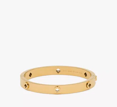 Kate Spade Spot The Spade Studded Hinged Bangle In Gold